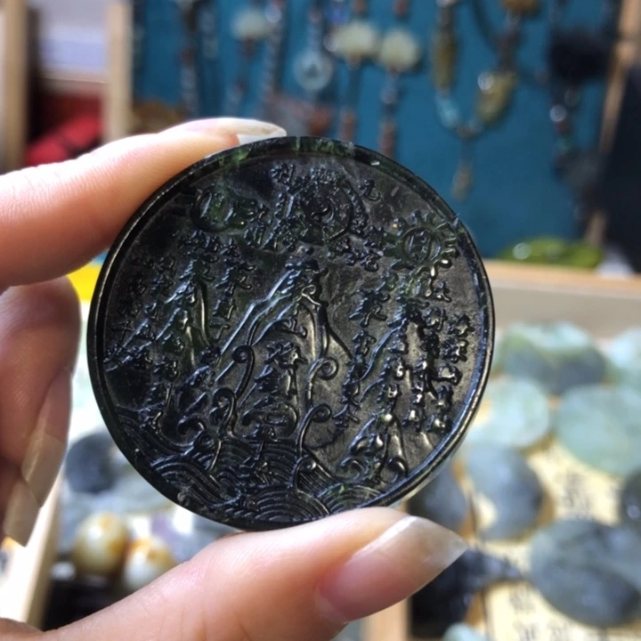 岫玉未镶嵌岫玉五帝钱手链