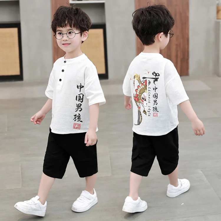 3-6岁男童汉服夏季套装2025新款中国风古装宝宝中式儿童夏装唐装3