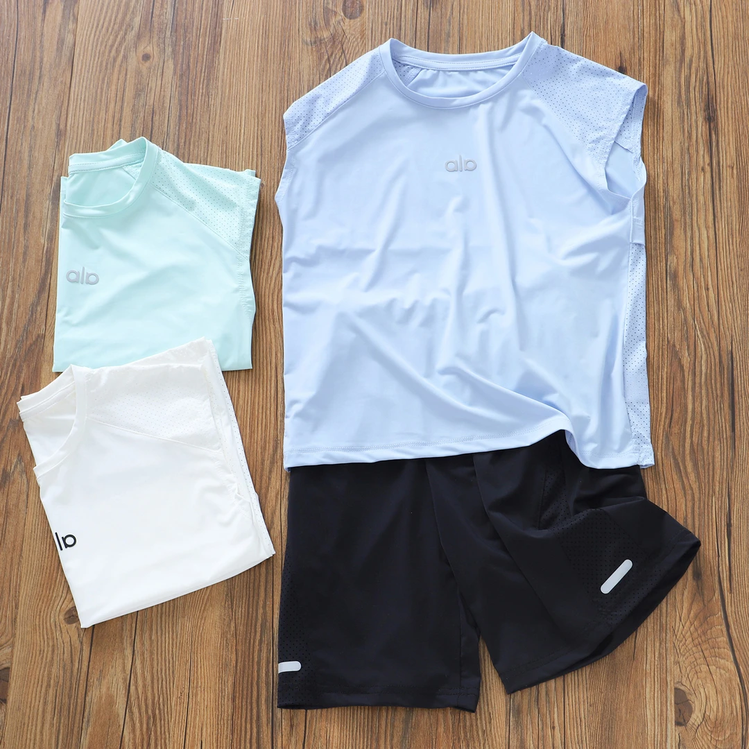 Y高品质凉爽排汗速干儿童套装柔软男童网眼运动背心T恤短裤童装6