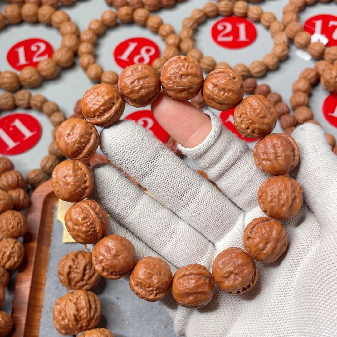 文玩核桃手串萌萌一道筋汉堡18mm