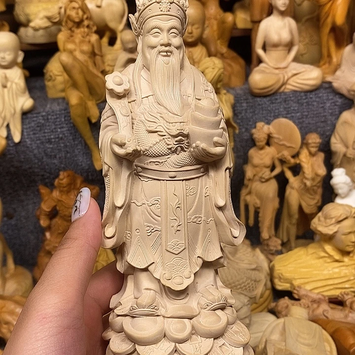 黄杨木黄杨木瑕疵财神