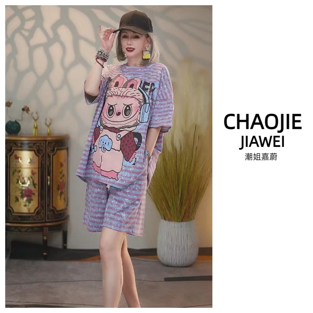 【嘉蔚原创】时尚休闲百搭宽松套装#002