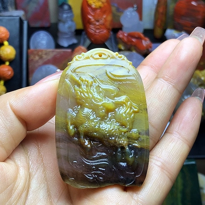 硅化玉未镶嵌吊坠(不含链)