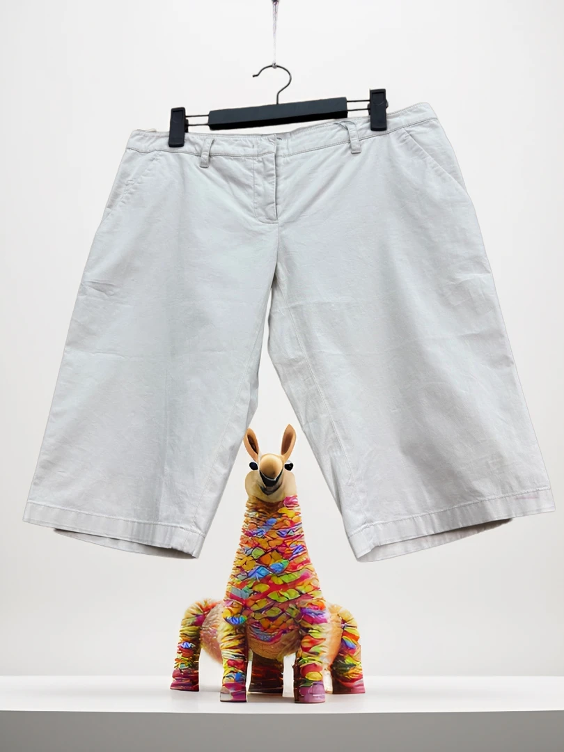 99新 Prada/普拉达 白色工装短裤/无洗标/腰围40/工价7800/r95714