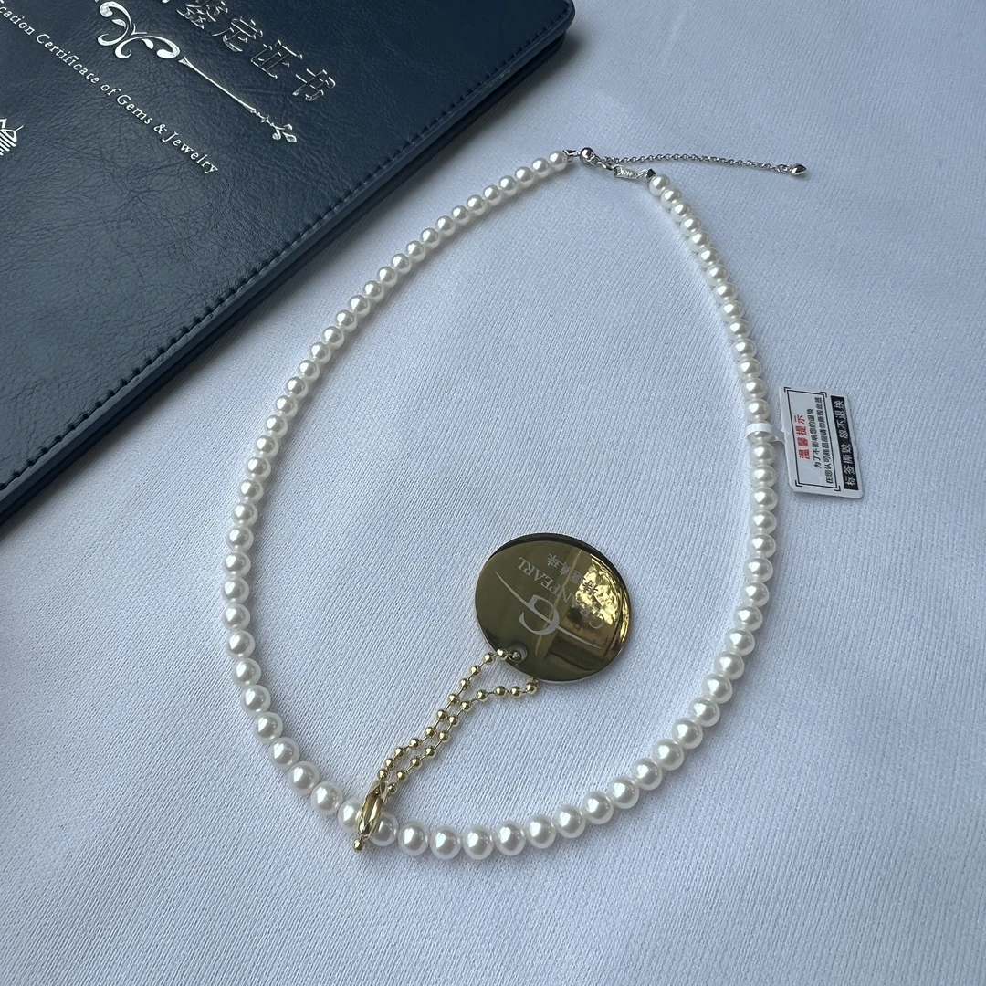 【小蒋珍珠】天然淡水毕业AK珍珠5-6mm正圆无暇极强光带（北大大证）