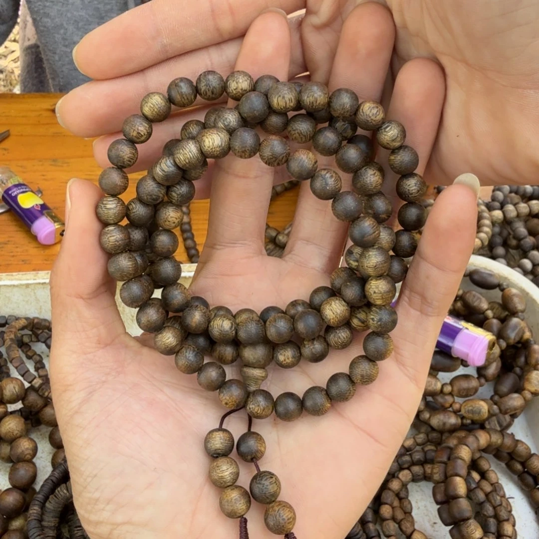 沉香手串多圈0.8乌身25克多样性发一