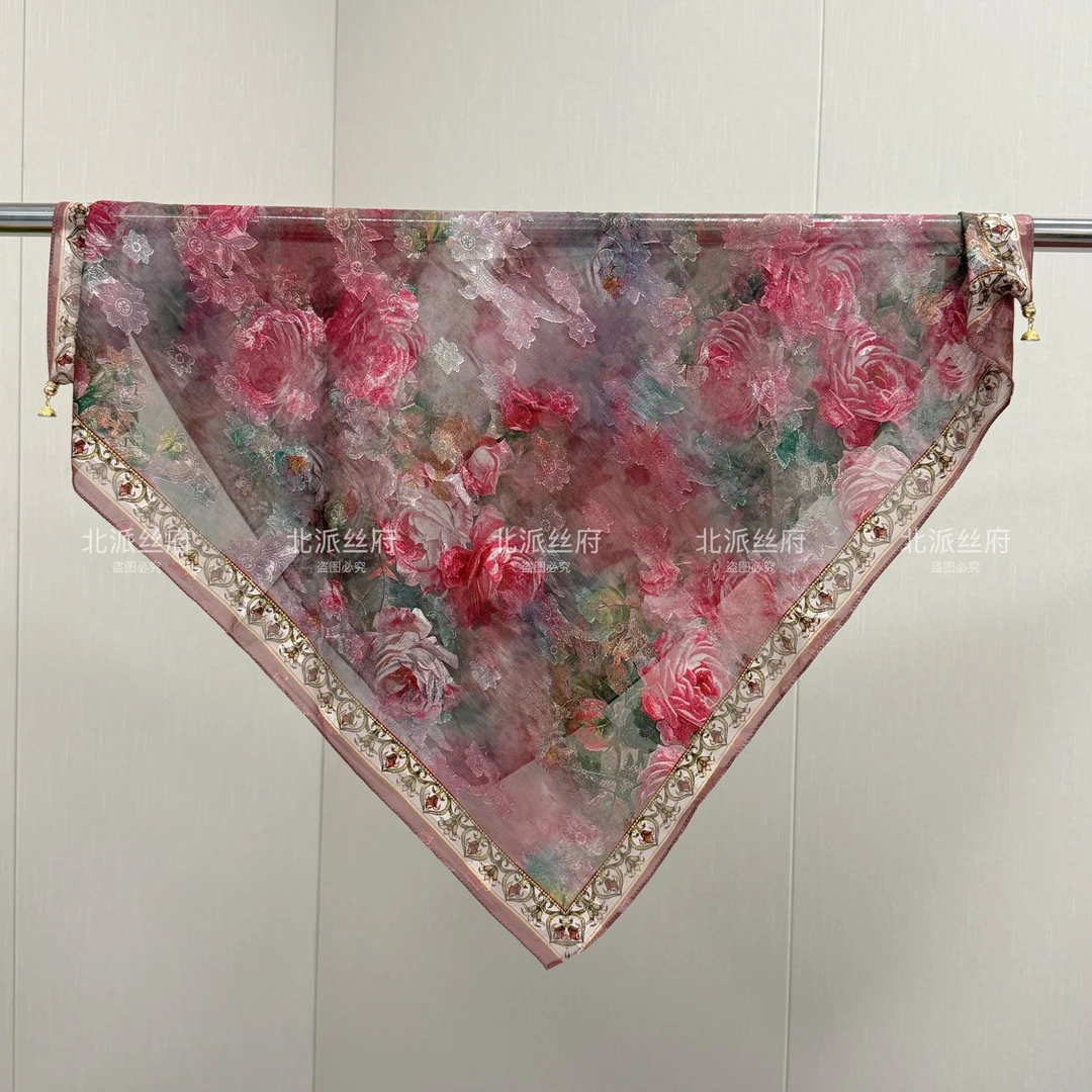 【池瑶仙子】北派香韵剪花新中式百搭时尚优雅夏季披肩丝巾70*70