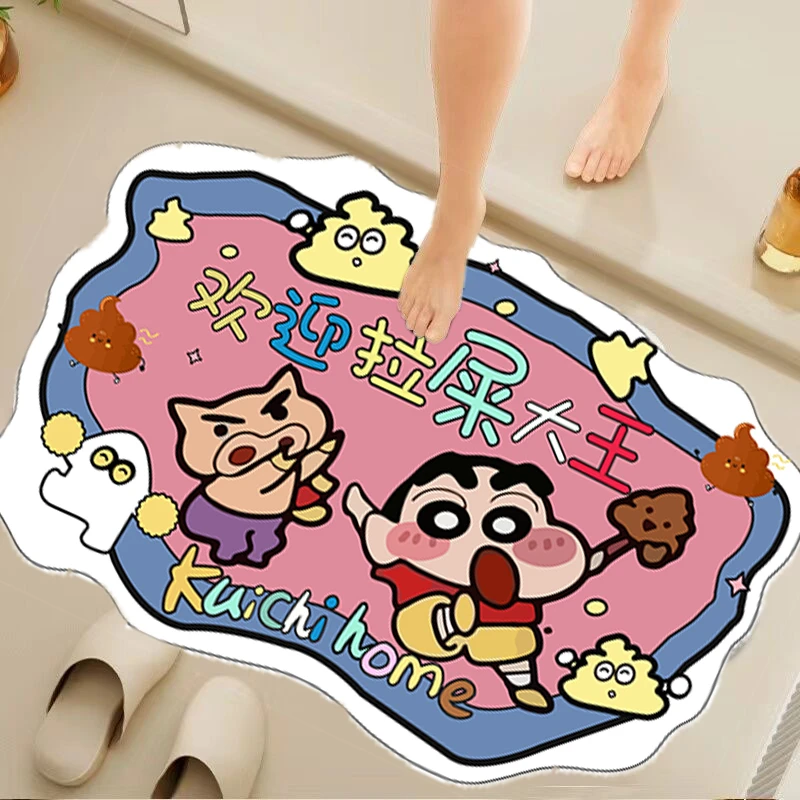 硅藻泥防滑地垫卡通趣味设计吸水耐脏浴室卫生间脚垫家用家用垫子