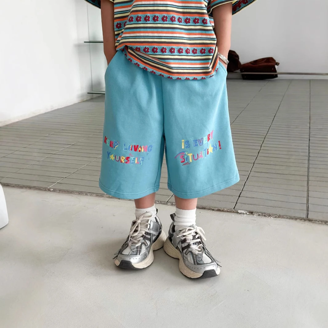 儿童裤子男夏童装男童短裤薄款夏休闲裤宽松韩版百搭男女童裤子