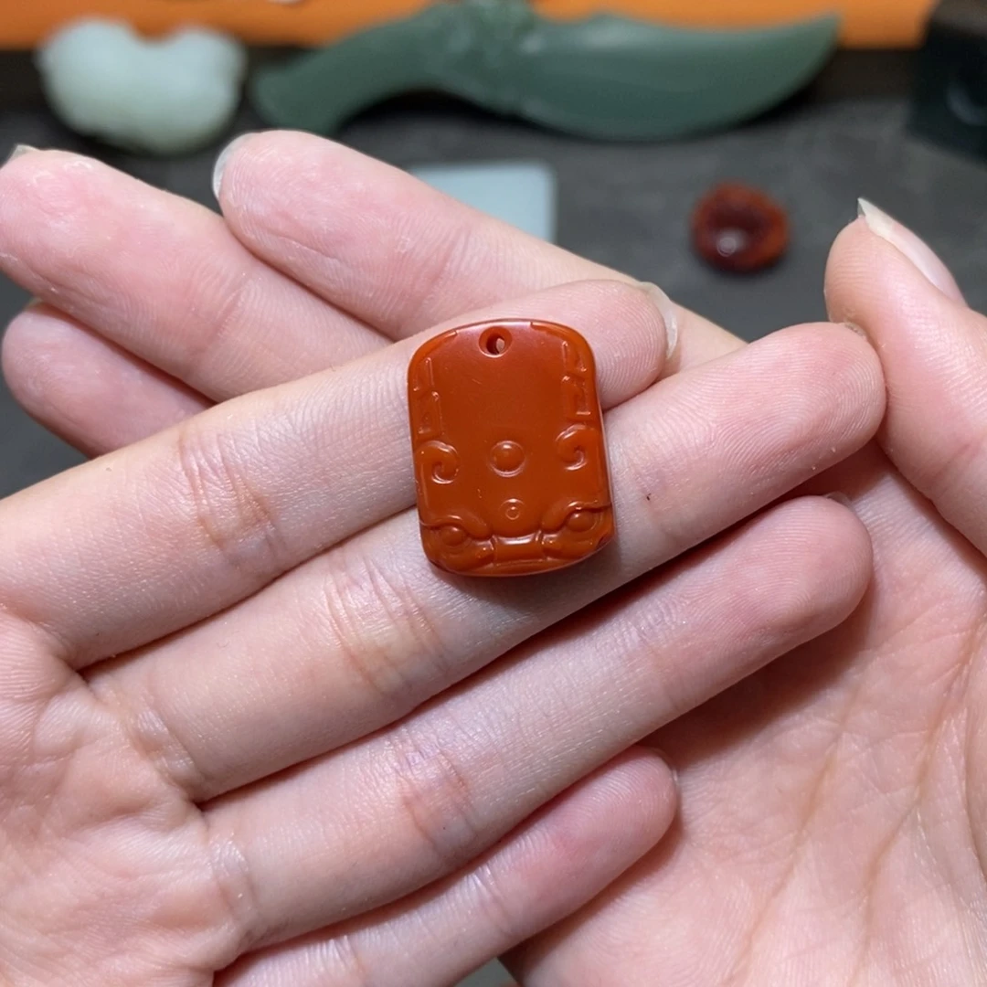 玛瑙/玉髓颈饰未镶嵌魔**河南红玛瑙