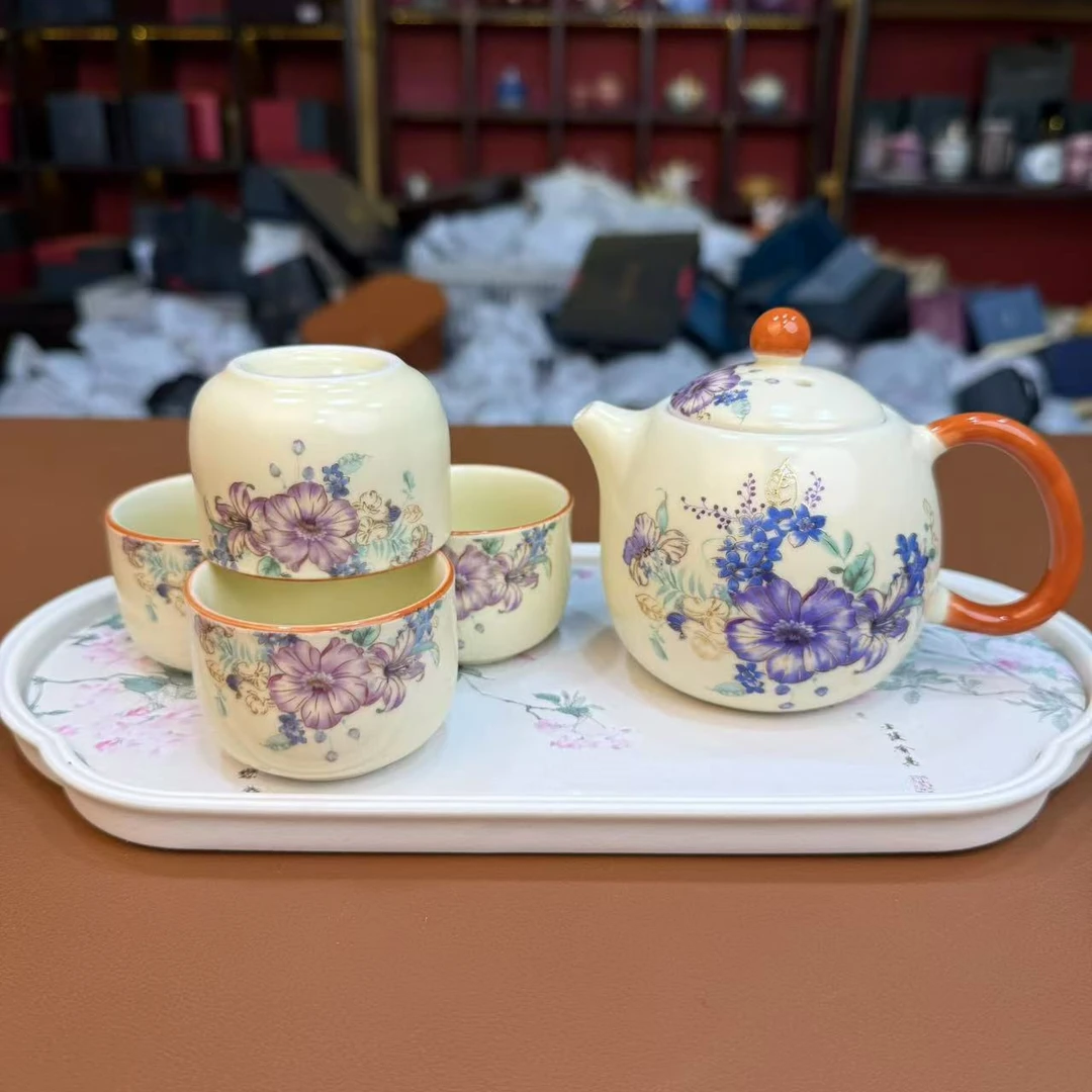 【闪购链接】zh3330-变色山茶花茶壶