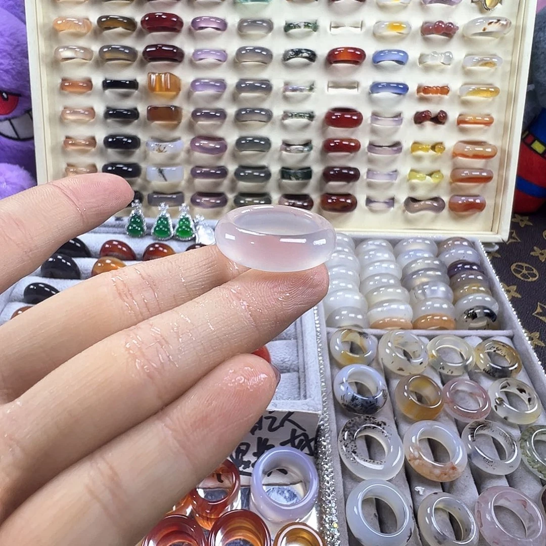 初***ᯓ玛瑙/玉髓未镶嵌戒指B21不退换18.1港18