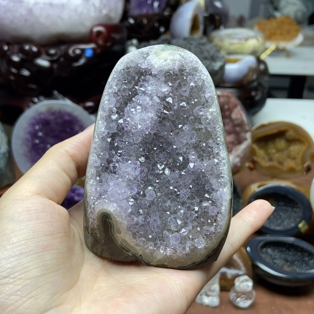 紫晶摆件未镶嵌水晶