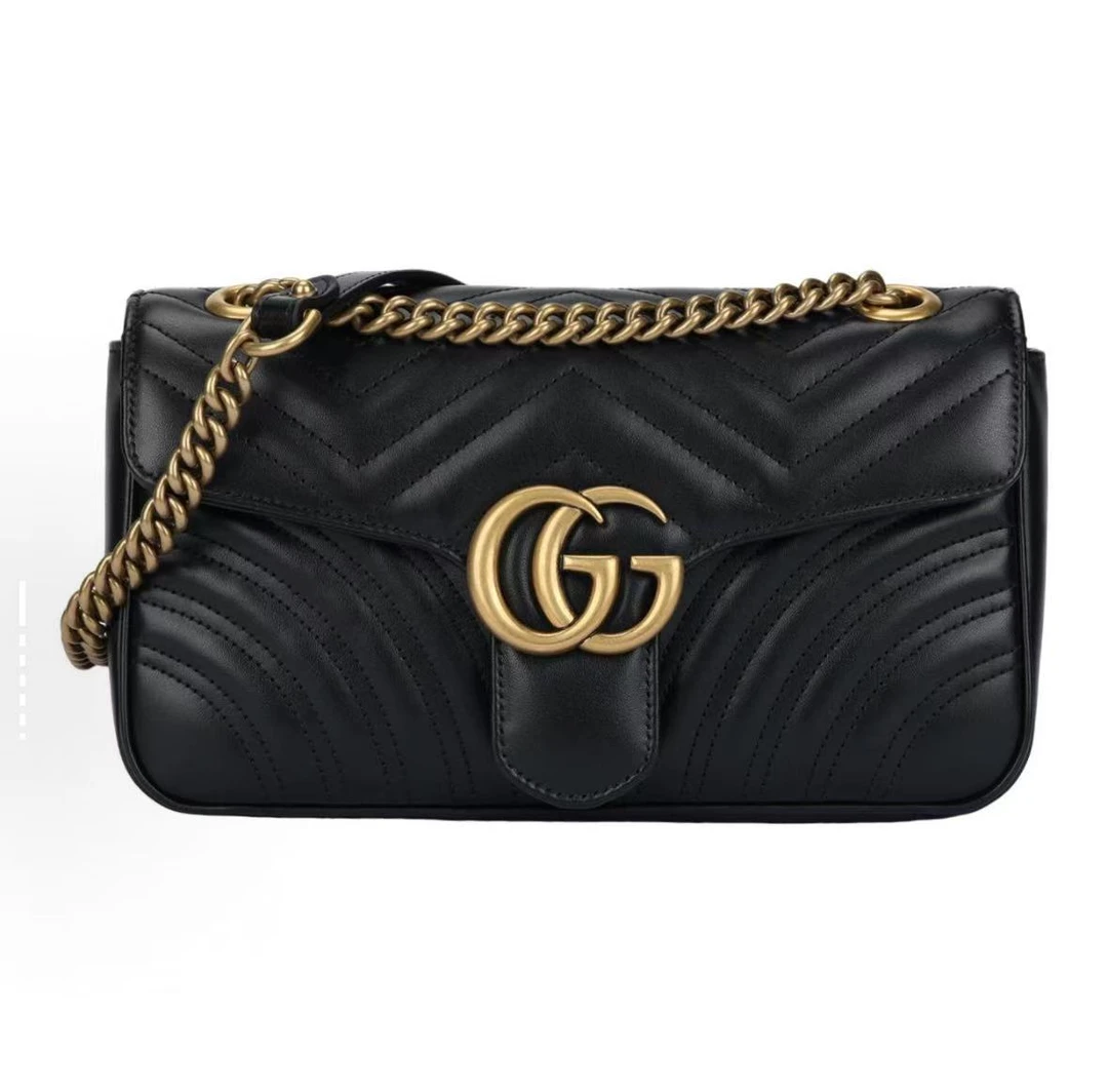 99新 GUCCI/古驰 【达播专属】马蒙黑色22斜挎包