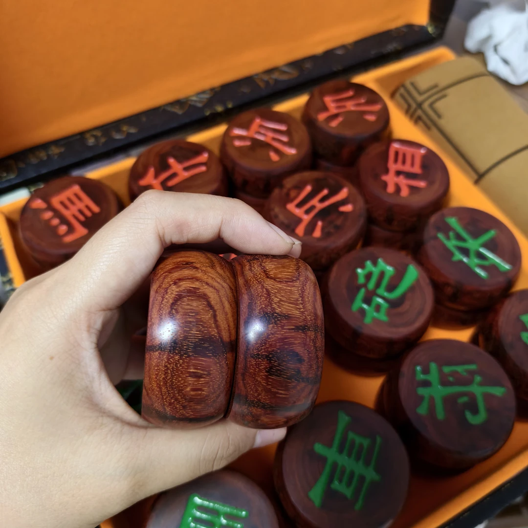 印度小叶紫檀加厚六分精品象棋