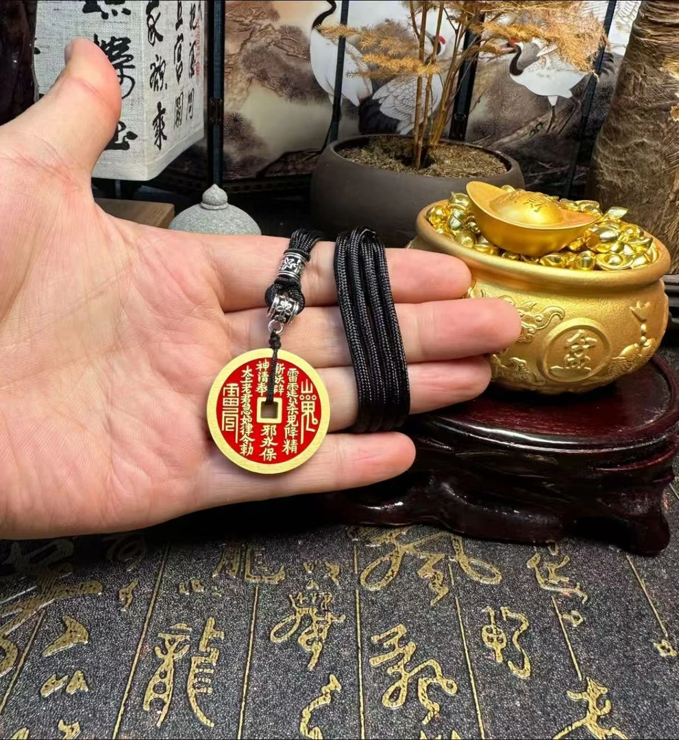 【师傅手工】正宗山贵花钱正品纯黄铜/中式/手工/摆件/吊坠