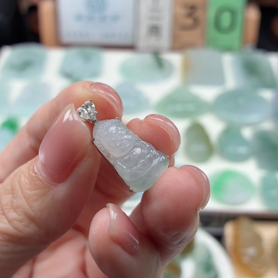 定制翡翠银S925镶嵌