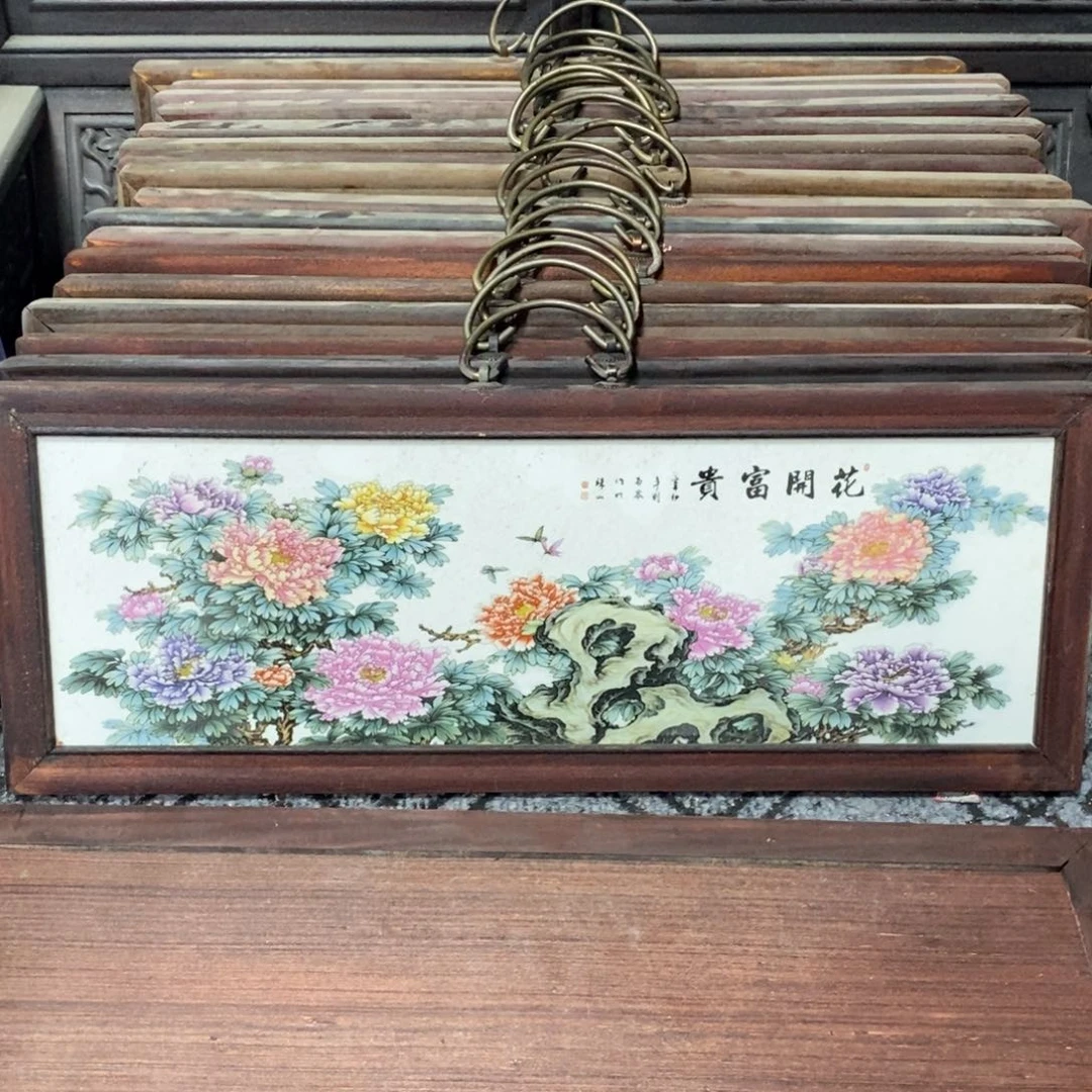 瓷片53*21 景德镇瓷板画柴窑烧制