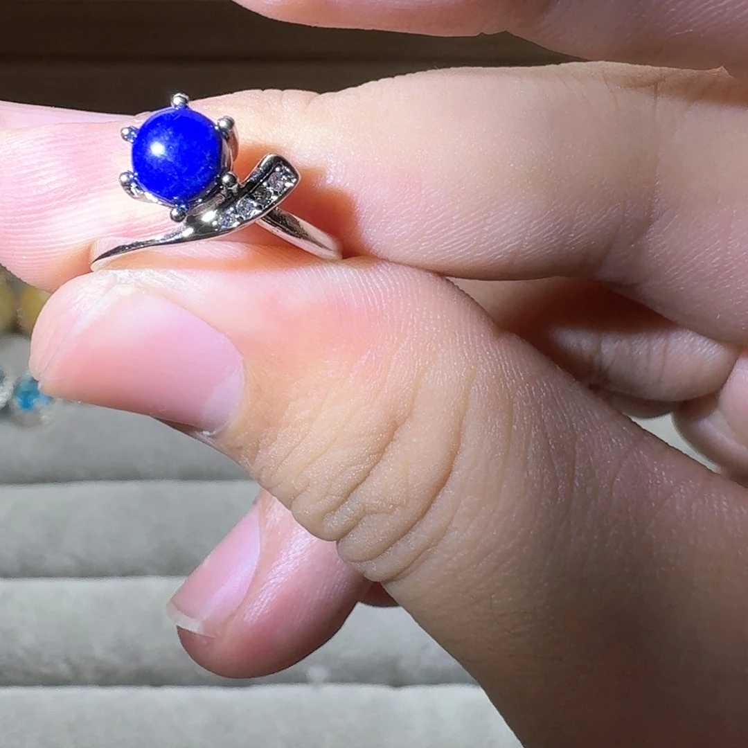 芙蓉石戒指银S925镶嵌