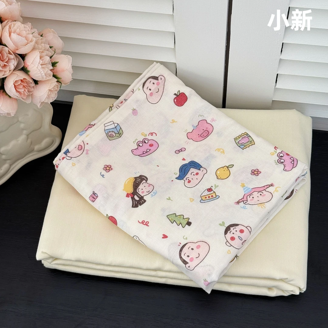 【AM】100%全棉双层纱床单+枕套三件套亲肤柔软透气可机洗