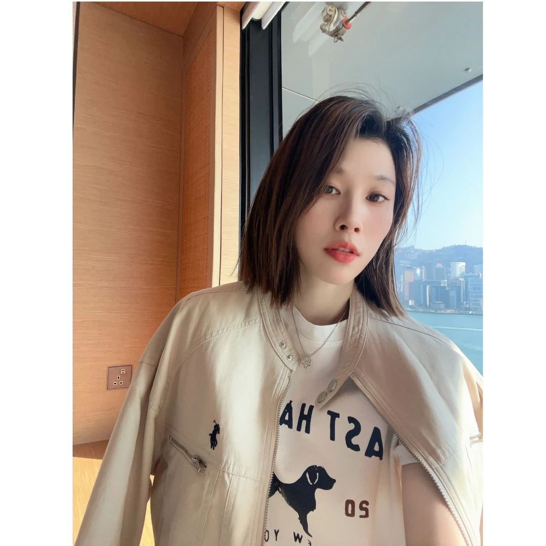 【JJ AREA】娇娇“天丝棉夹克”韩系休闲设计感通勤骑士刺绣外套上衣