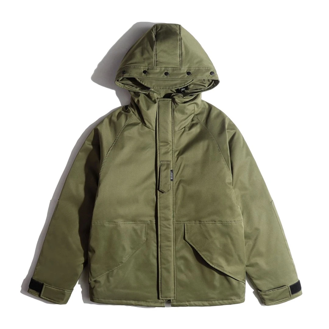 IDV防风男士户外连帽秋季大口袋双面穿羽绒男冬季纯色GPD羽绒服