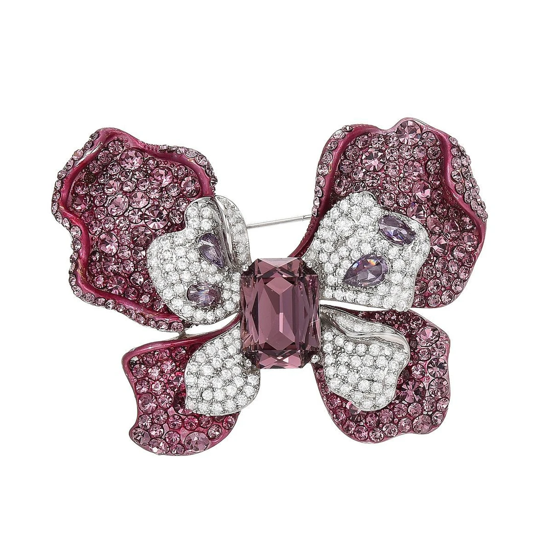 铜合金锆石胸针 32899复古精致优雅百搭重工蝴蝶胸针轻奢