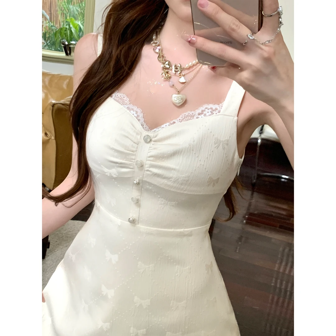 Catyears猫年【月光恋人】提花露背吊带裙