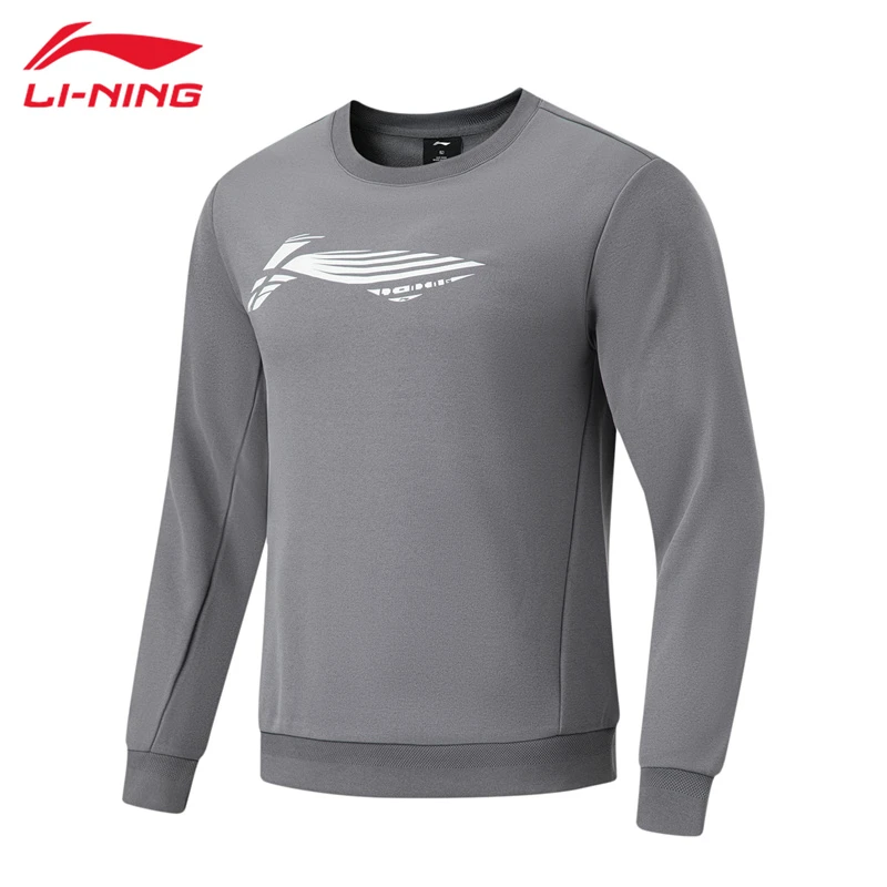 Z李宁男子健身系列休闲时尚百搭圆领套头卫衣A63