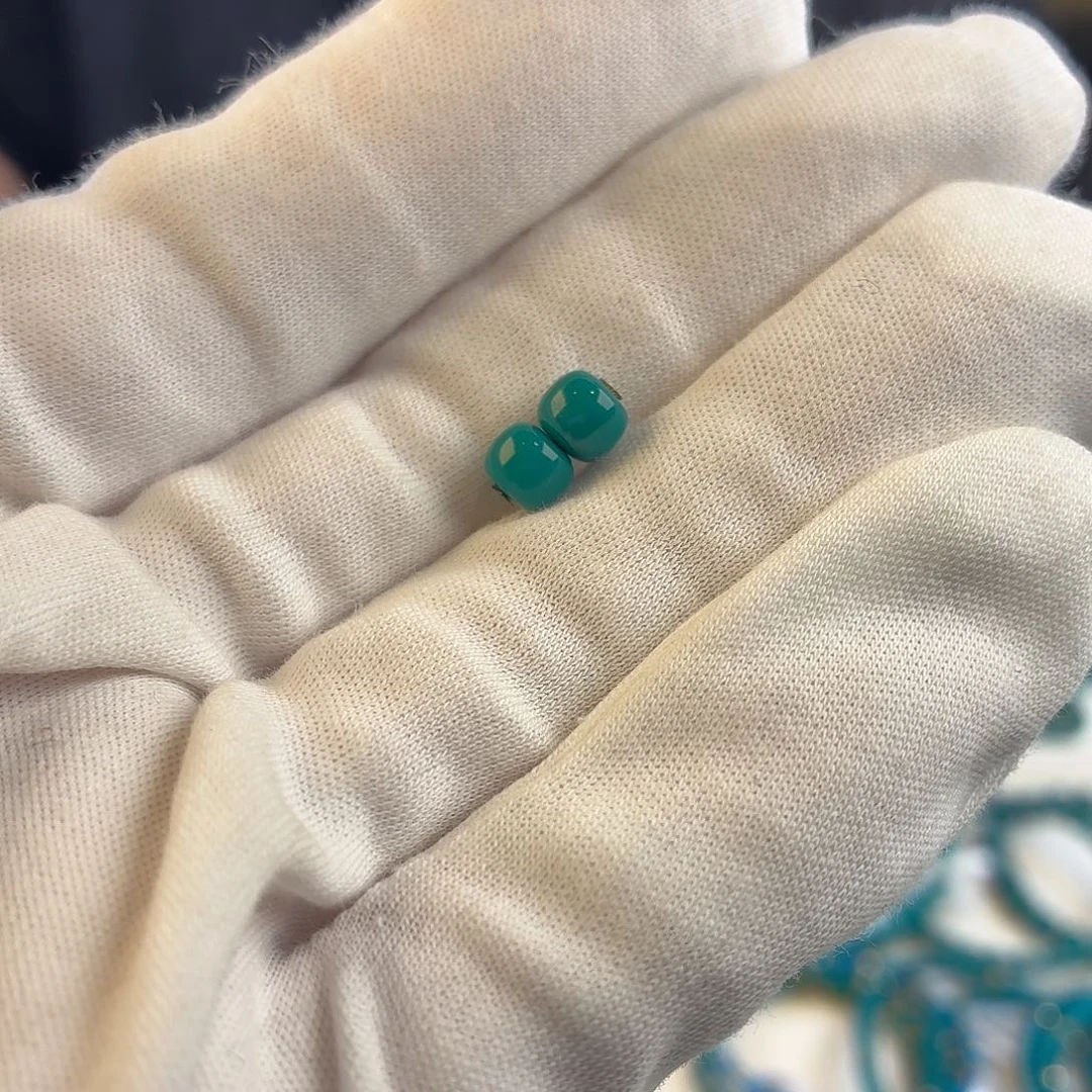 洁****绿松石未镶嵌挂件5.8mm