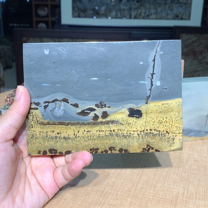 ，广西国画石摆件，收藏观赏