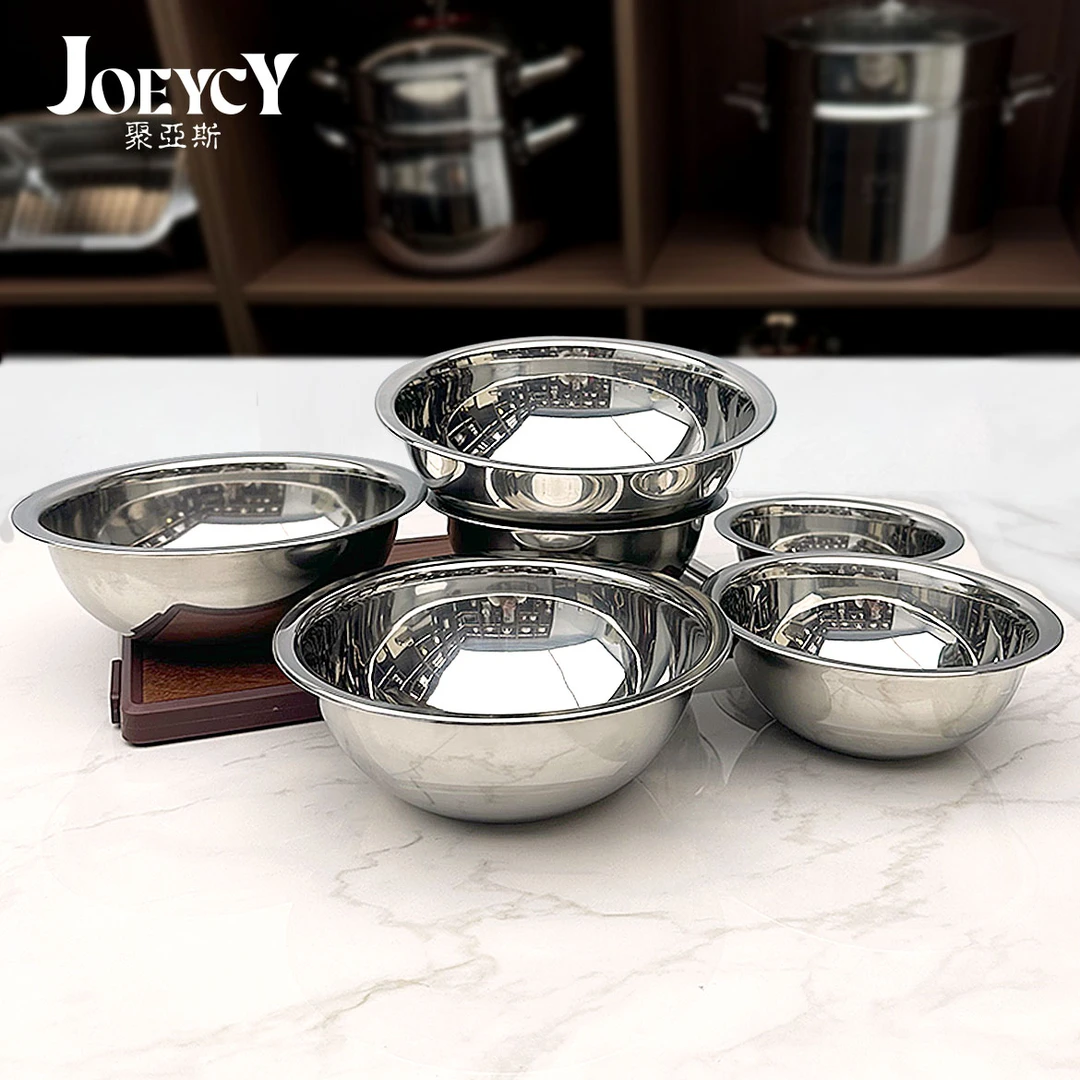 特厚不锈钢洗菜盆洗水果和面盆调料盆备菜厨房家用6件套盆18-28CM