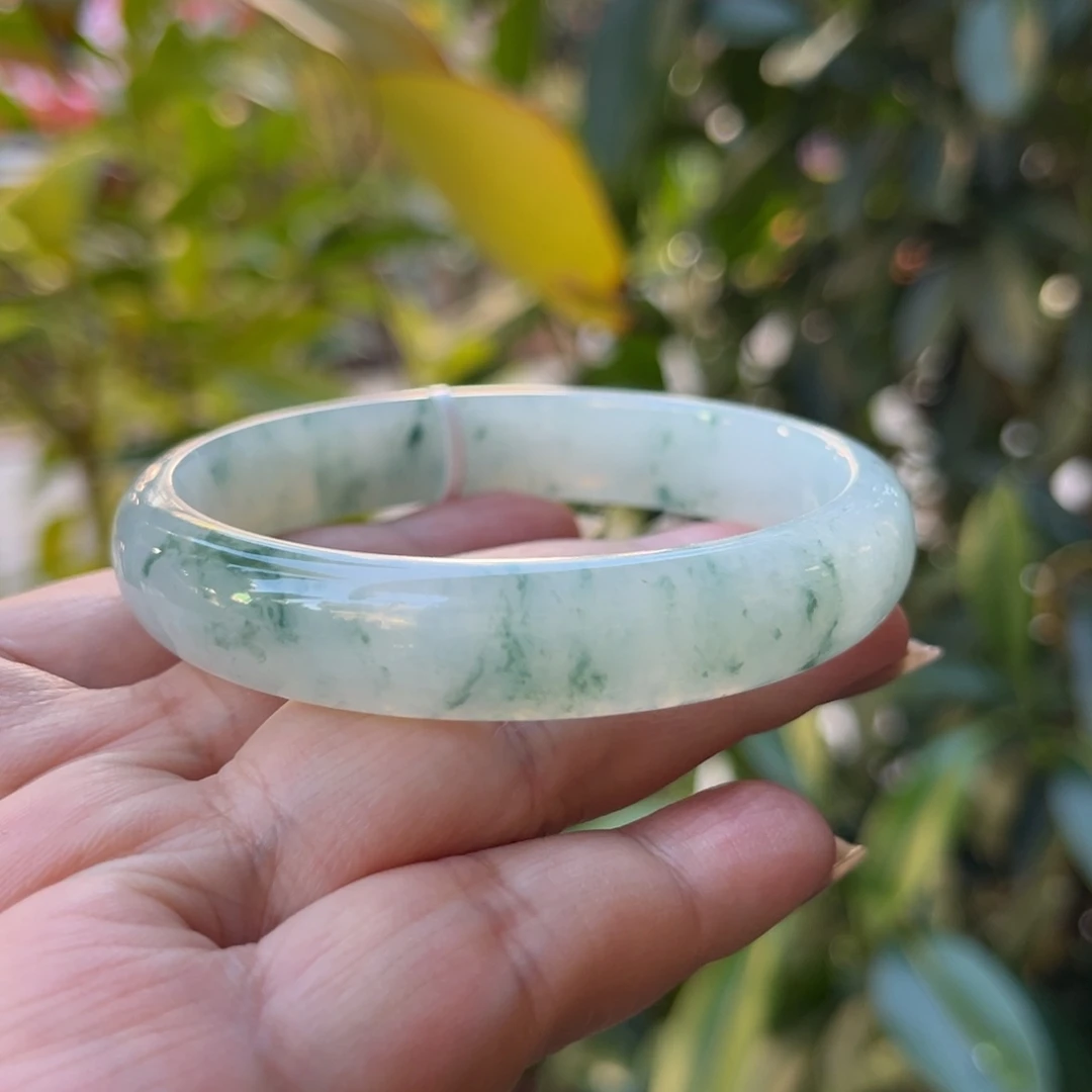 翡翠未镶嵌手镯59正圈