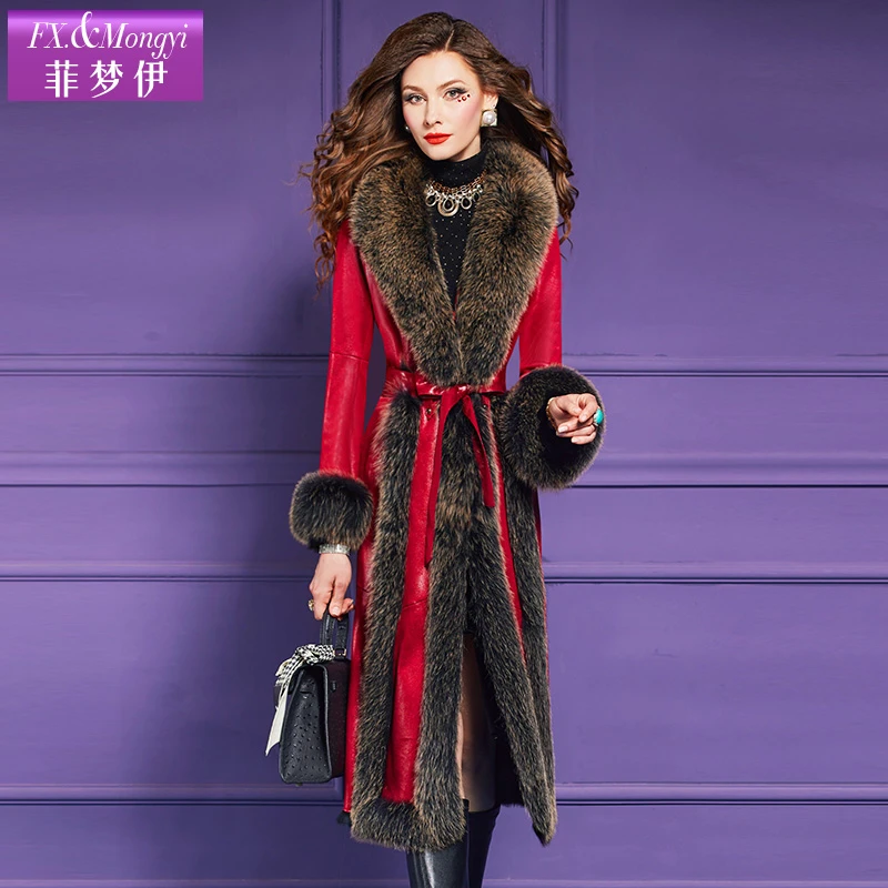 菲梦伊狐狸毛领皮草冬季高端轻奢高端内胆加厚兔毛皮毛一体61026