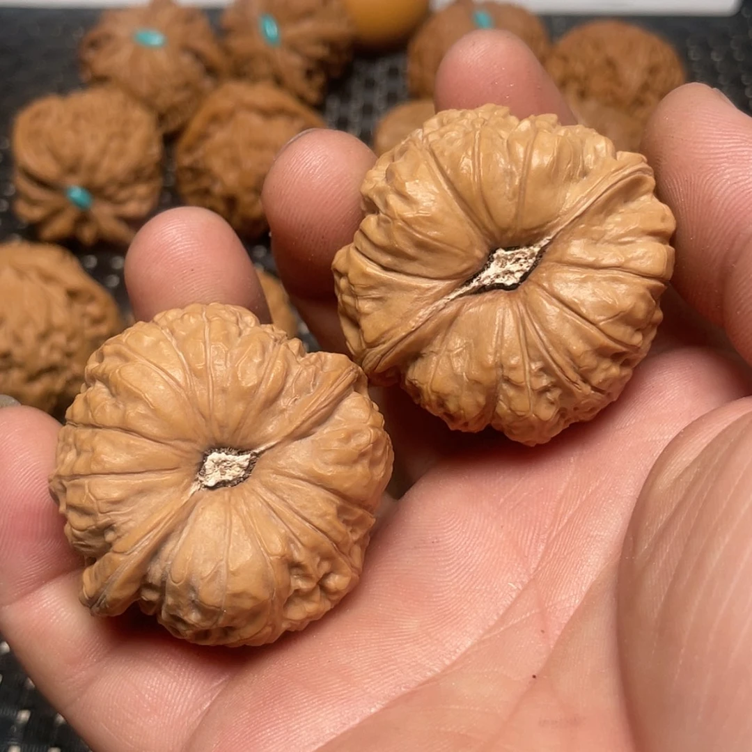 【闪购商品】文玩核桃把件敲**鼓44南瓜墩练手对