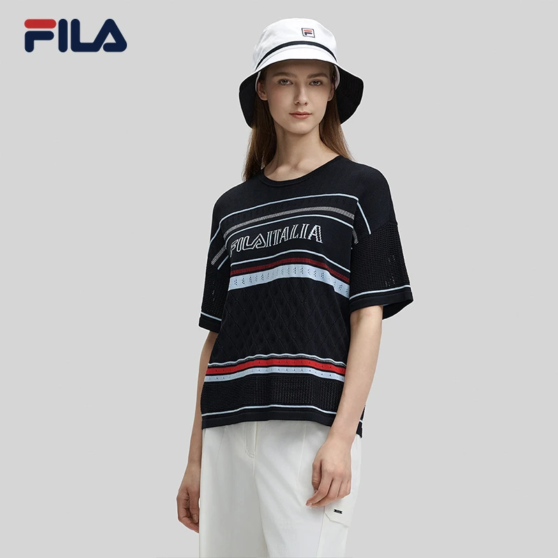 Fila/斐乐女款短袖上衣运动【高能感】百搭夏季宽松圆领F11W434404F