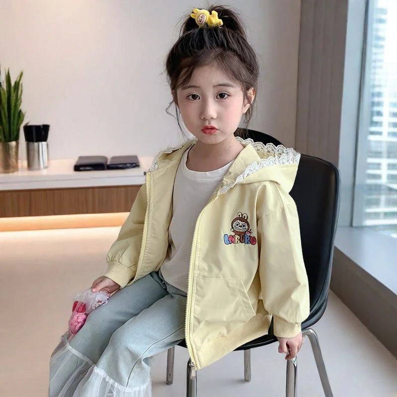女童外套2025春秋季拉布布新款网红潮娃秋日连帽上衣儿童可爱上衣