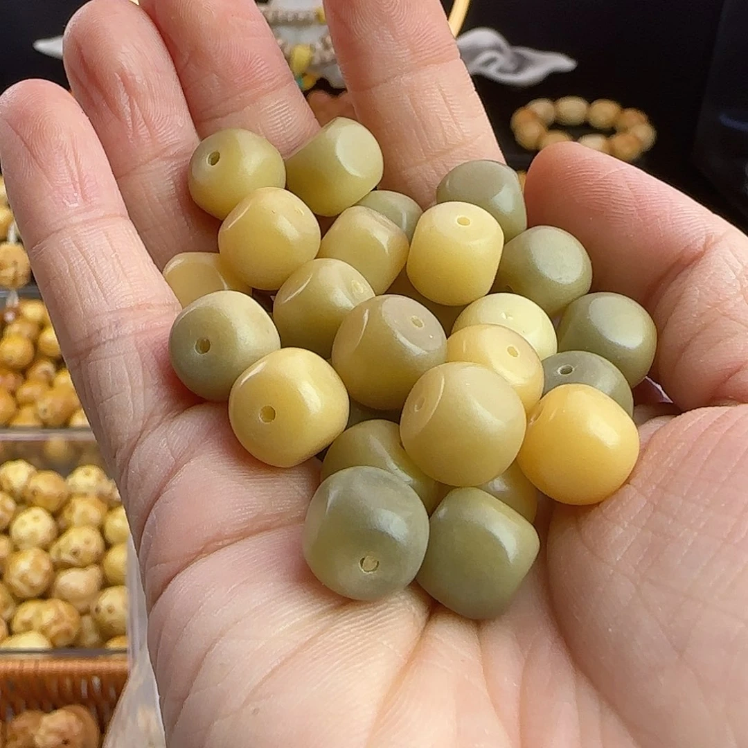 菩提根/象牙果吊坠卡11青柠六方30颗