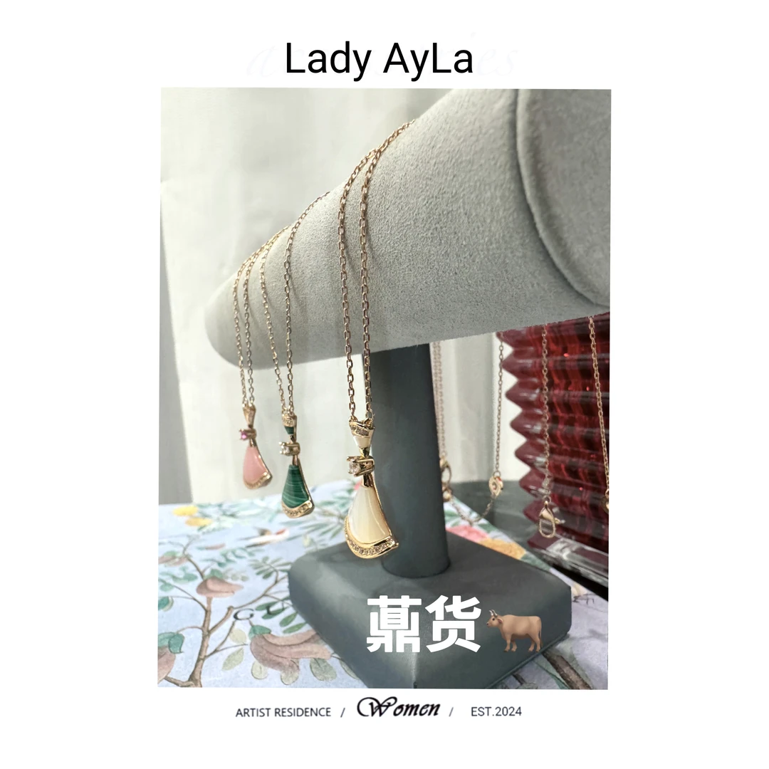 坠链均925银合成锆石 时尚百搭小众长款复古简约裙子项链AL283