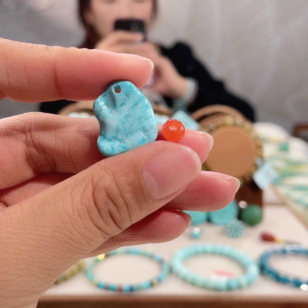南红玛瑙未镶嵌高瓷蓝随行