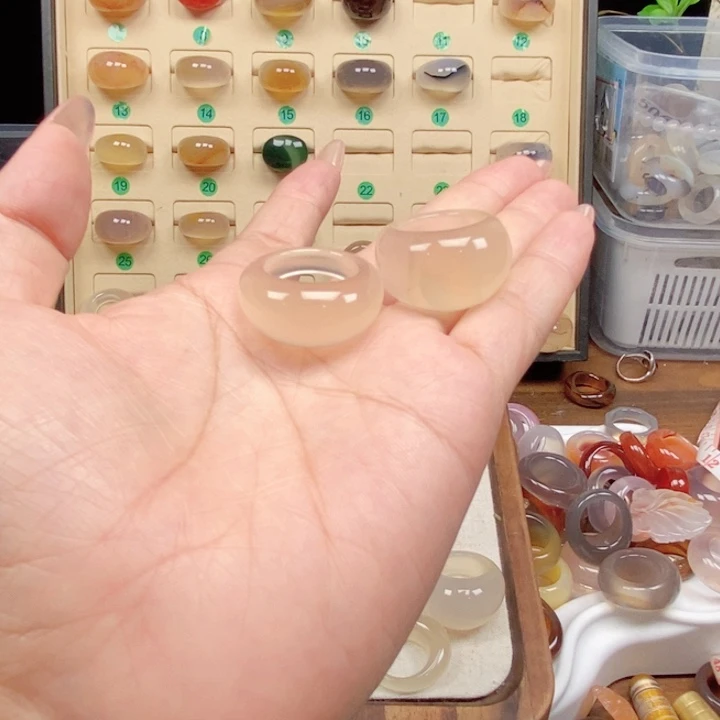 合金戒指玛瑙/玉髓*️****