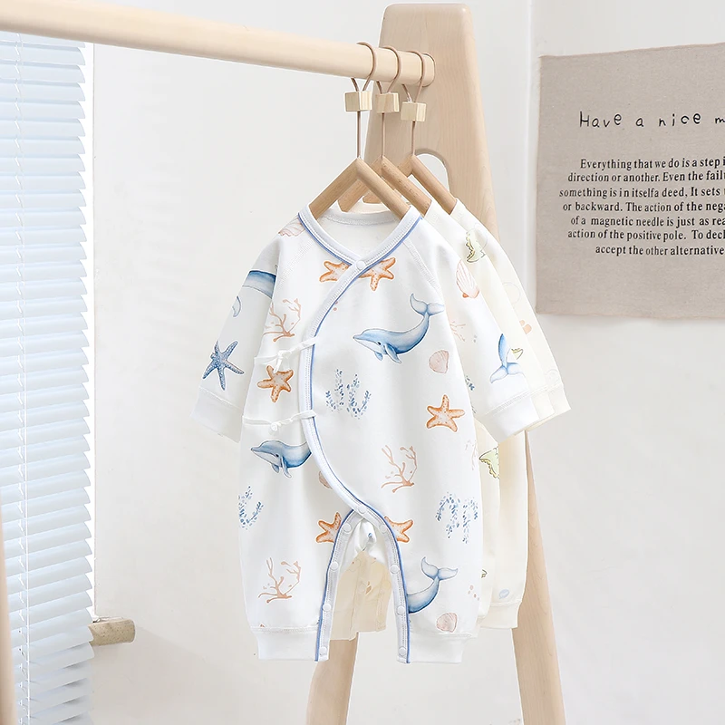 （新生儿）动物系列 婴儿连体衣夏季纯棉宝宝无骨哈衣新生儿爬服