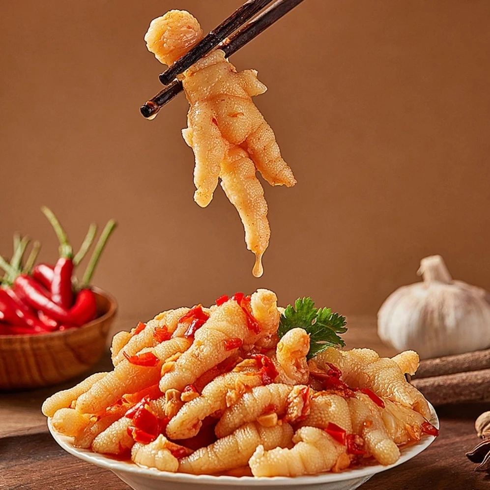 武林萌爪无骨鸡爪酸辣去骨鸡爪新鲜脱骨柠檬凤爪追剧零食