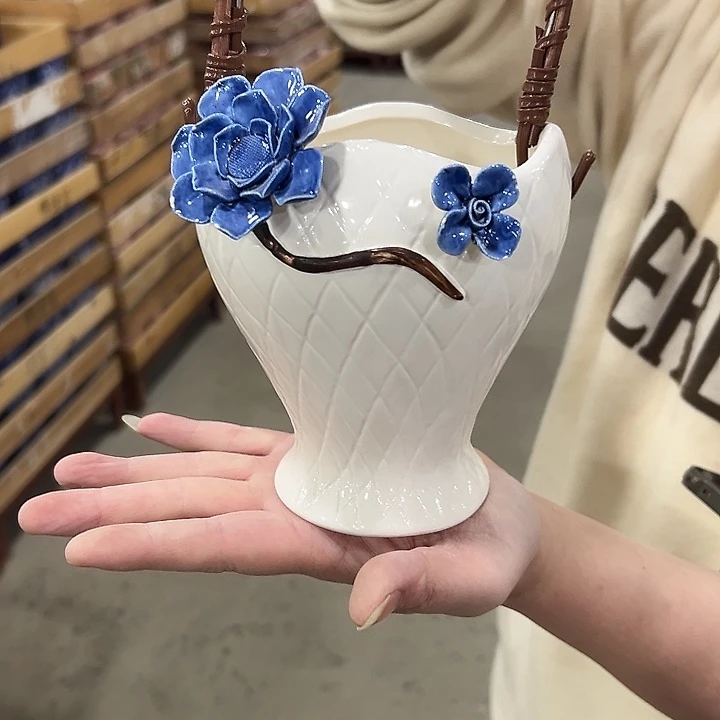 有孔.凑满10元发货多肉陶瓷花盆！