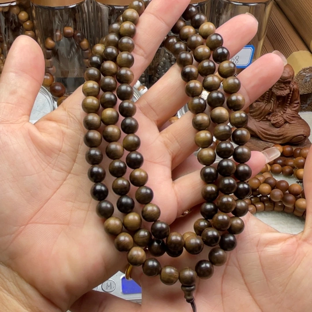 檀香木手串/手链印度老山檀香0.8阴沉