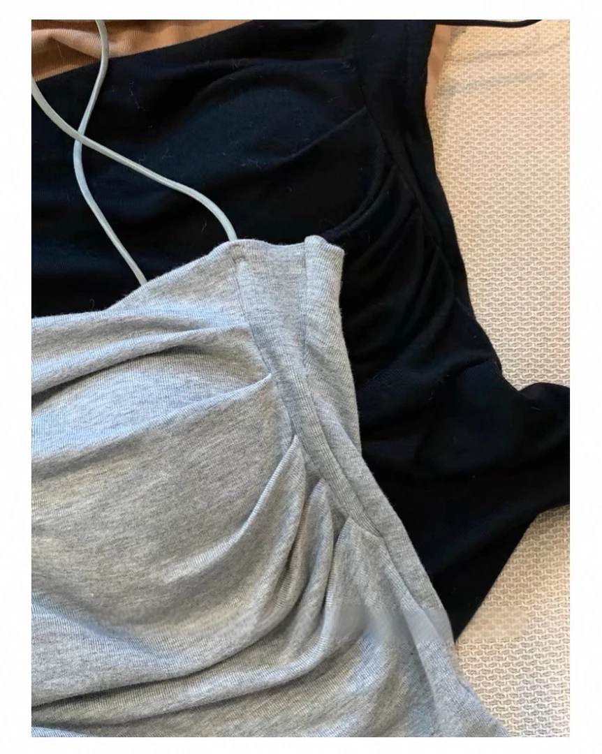 AH褶皱带垫垫细吊带 巨显腰细！！