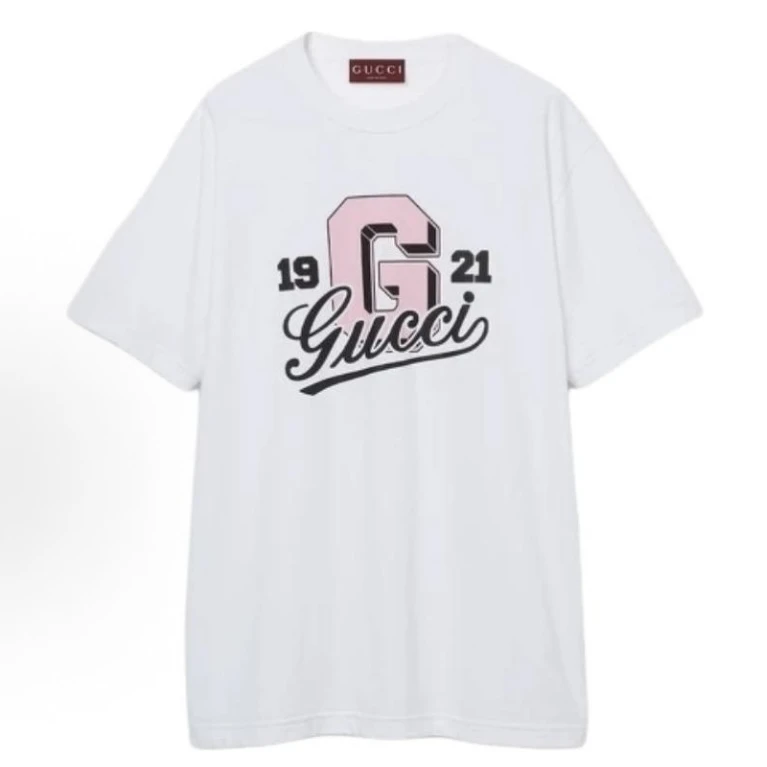 未使用 GUCCI/古驰 1921字母印花短袖T恤白色