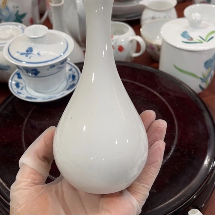 醴陵高温瓷器14厘米纯白