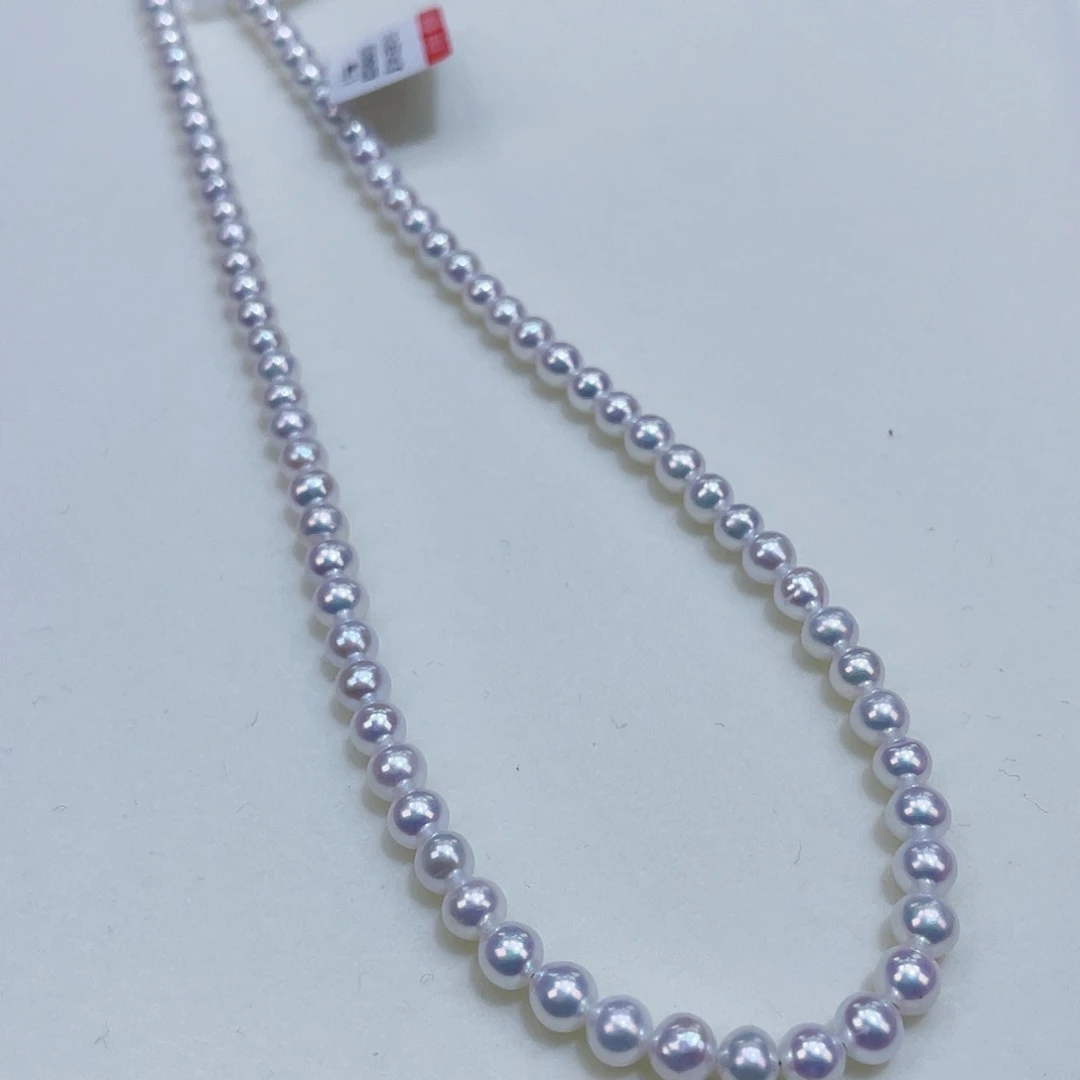 淡水珍珠颈饰银S925镶嵌4.5/5爆亮雪山白透粉紫干净