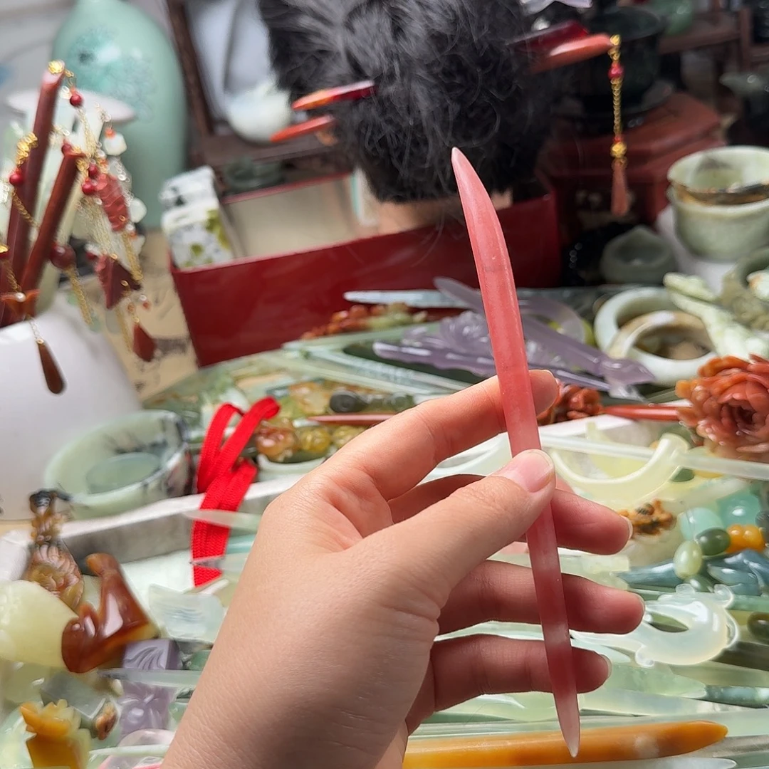蛇纹石玉合金发饰